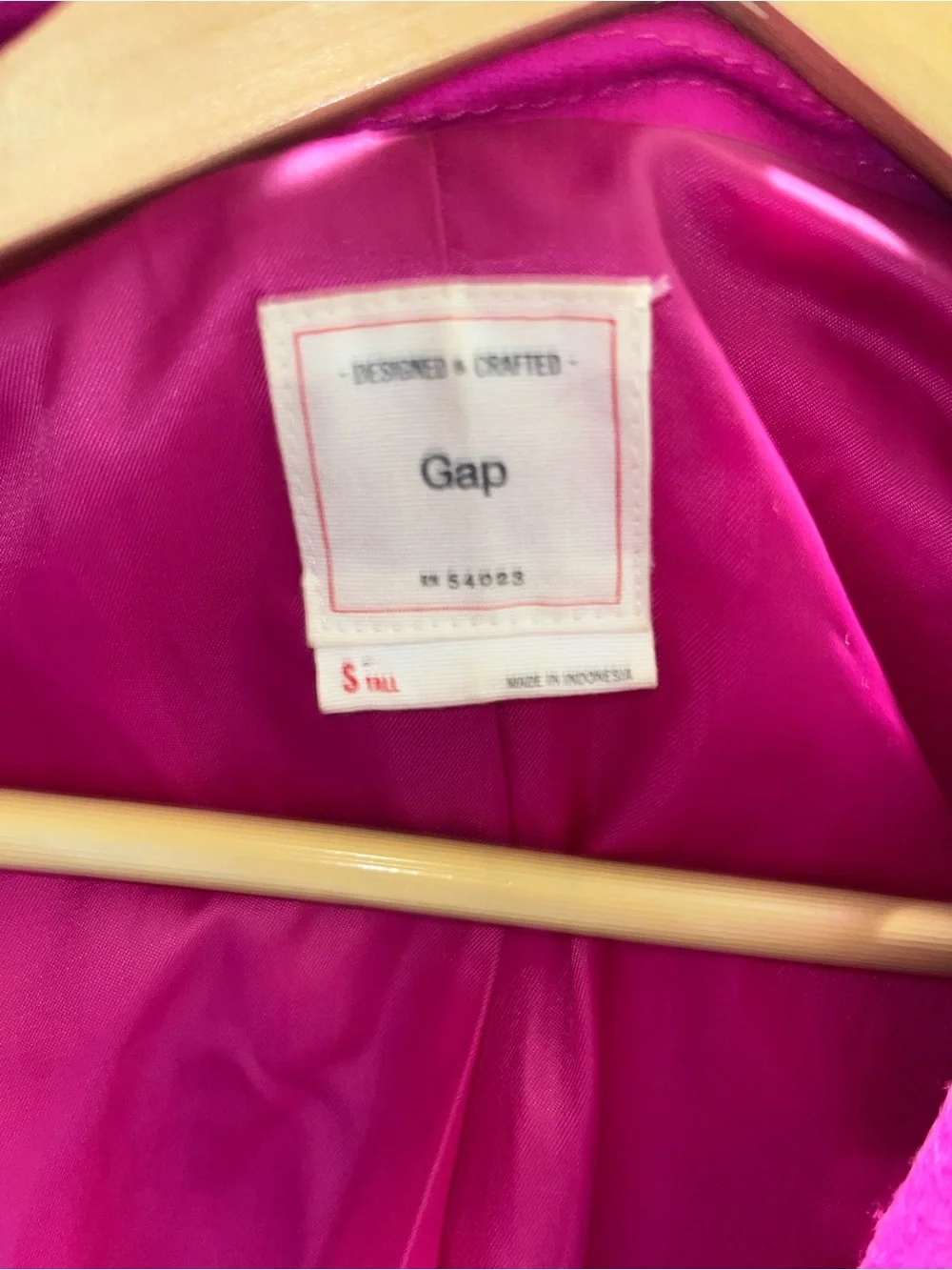 Women’s Gap Hot Pink Wool Moto Jacket Small-tall